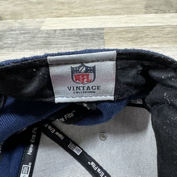 New England Patriots NFL New Era Fits Leather Vintage Collection Snapback Hat - Picture 8 of 9